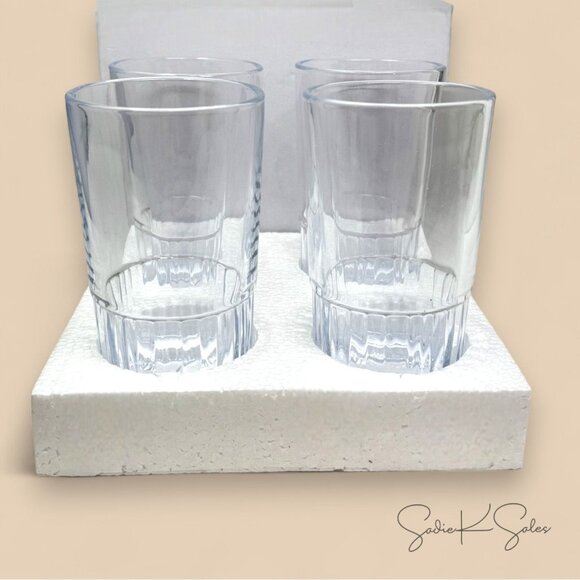 4pk 12.8oz Tall Fluted Glass Tumbler Set Clear – Hearth & Hand Magnolia - Target - Picture 3 of 5